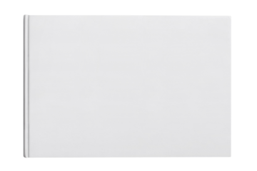 White hardcover rectangular book or album, cut out