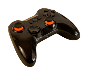 joystick, video game console, isolated on blank background.