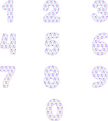 Set number with manicure tool background.