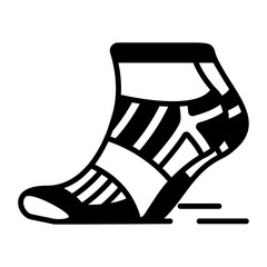 Athletic Calf Socks concept, Medical Compression Socks vector icon design, Fitness and Wellness symbol, Workout and Weightlifting sign, Personal training equipment stock illustration