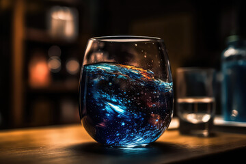 Inside of the Glass is Full of Galaxy