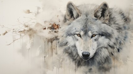 Obraz premium Wolf - amazing illustration stylish and eyecatching