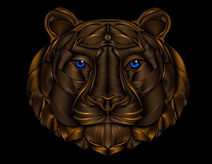tiger head vector