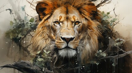 Lion - amazing illustration stylish and eyecatching