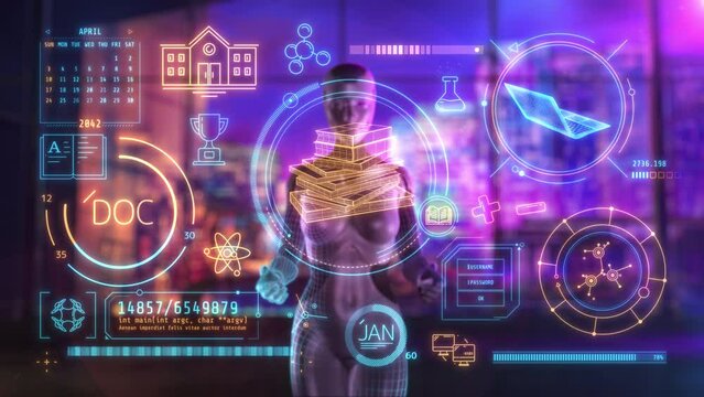 Artificial intelligence and scientific research. 3D render