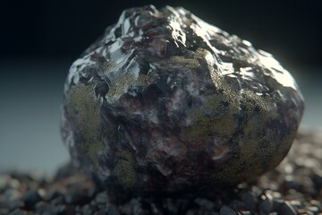 A close-up of a natural object, such as a rock or crystal, with unique and interesting patterns and textures, Generative AI