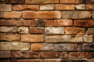 Obraz premium Antique brick brown wall.