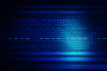 2d illustration Abstract futuristic electronic circuit technology background
