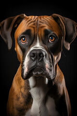 boxer dog portrait