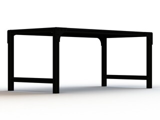 Aluminum Outdoor Modern Table 3D model