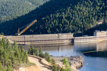 Gross Reservoir in Boulder Colorado, 2023 Construction Updates on Dam