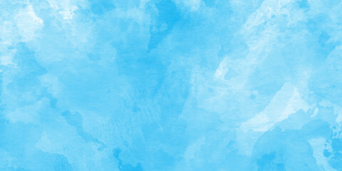 Vintage blue watercolor background with Abstract Decorative Light Blue Grunge texture, Beautiful abstract color blue texture background on white surface used as wallpaper, presentation and any design.