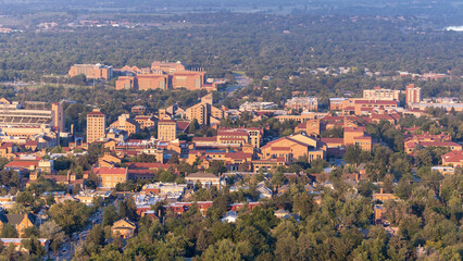 Fototapeta na wymiar University of Colorado Boulder, Buffaloes Campus, College in Boulder Campus