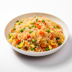 
Delicious Egg fried rice isolated on white background

