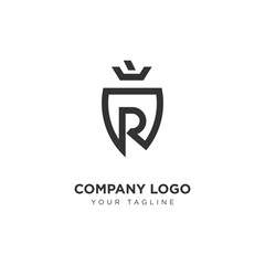 Modern and Creative Logo For Company Industry with Shield symbol and Letter Initials