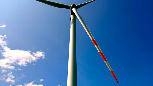 wiatrak energia śmigła urządzenie energetyka farma wiatrowa