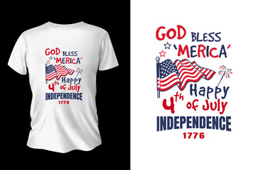 4th of July SVG T shirt Design, July 4th SVG, Fourth of July svg, America svg, USA Flag svg, Patriotic, Independence Day Shirt, Mug Design