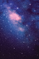 Milky Way, stars and nebula. Night starry sky. Space vector background