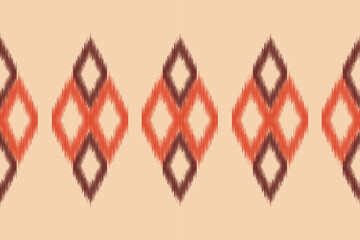 Ethnic Ikat fabric pattern geometric style.African Ikat embroidery Ethnic oriental pattern cream background. Abstract,vector,illustration.Texture,clothing,frame,decoration,carpet,motif.