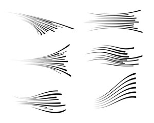 Comic horizontal speed lines background. Abstract comic book flash explosion radial lines on transparent background. Vector illustration superhero design. Bright black light strip burst.