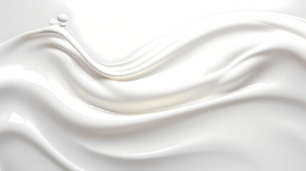 Artful representation of milk splash transforming into a wave of yogurt and cream, generative by AI.