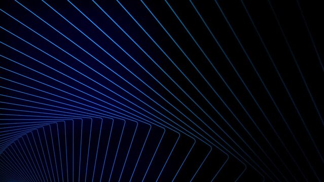 Minimal modern geometric blue lines motion design abstract technology background. Seamless loop animation