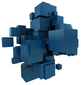 Petroleum Blue cubic background
