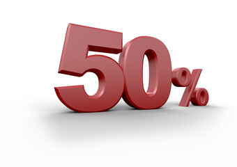 red fifty percent on transparent background