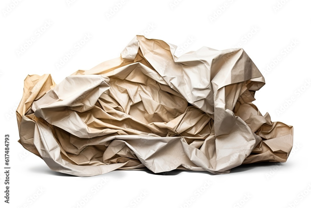 Aufkleber crumpled paper. generated by ai.