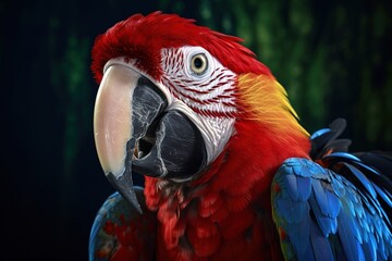 macaw parrot close-up. macaw. Generated by AI.