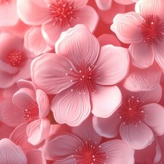 Pink cherry blossoms background
