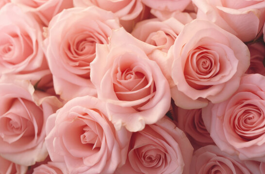 Pink roses closeup
