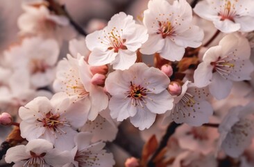 Fototapeta premium Photo beautiful peach tree blossom