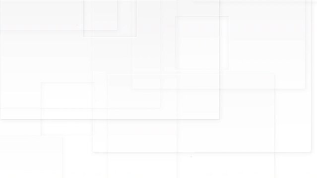 White geometry square shape motion design corporate background 4k