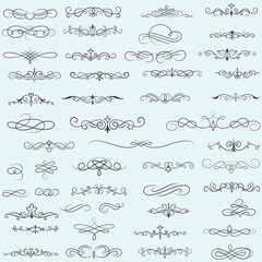 Vector illustration graphic elements for design, Swirl elements decorative illustration