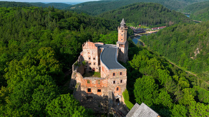 Grodno Castle on top of Mount Choina, Poland. - 617490590