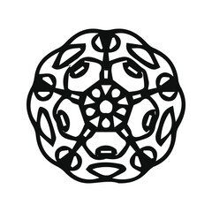 hand drawing symmetry mandala and symmetry flower, complex circle