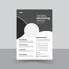 A4 flyer template, modern template, perfect for creative professional business, marketing, business proposal, promotion, advertise, publication, abstract business flyer and creative design