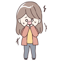 驚く女性