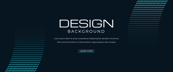 Dotted pattern gradient color with dark blue background color horizontal banner vector design