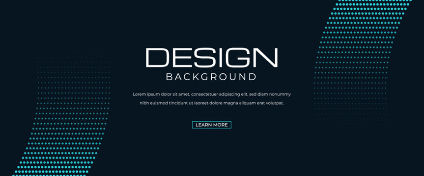 Dotted pattern gradient color with dark blue background color horizontal banner vector design