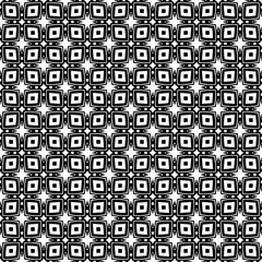 Black and white seamless pattern texture. Greyscale ornamental graphic design. Mosaic ornaments. Pattern template. Vector illustration. EPS10.