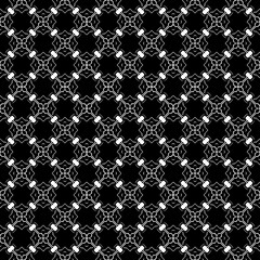 Black and white seamless pattern texture. Greyscale ornamental graphic design. Mosaic ornaments. Pattern template. Vector illustration. EPS10.