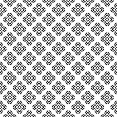 Black and white seamless pattern texture. Greyscale ornamental graphic design. Mosaic ornaments. Pattern template. Vector illustration. EPS10.