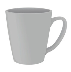Grey kitchen mug. vector illustration