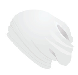 White baggy hat. vector illustration