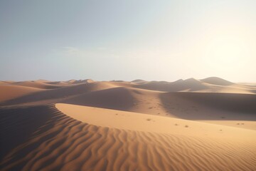 Fototapeta na wymiar A minimalist landscape with a scenic desert or dunes, Generative AI