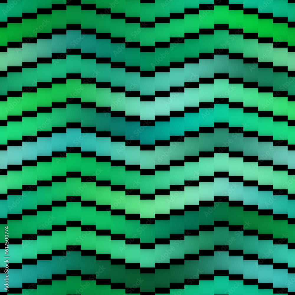 Poster zigzag lines gradient tiling. abstract geometric background design. seamless multicolor pattern.