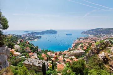 Fotobehang beautiful lanscape of riviera coast and turquiose water of cote dAzur at summer day, France © Designpics