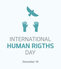 Fototapeta premium Human rights, peace, justice, equality, respect. Law, advocacy, judge. Society, evolution, humanity. December International Day. Vector, design. icon, symbol